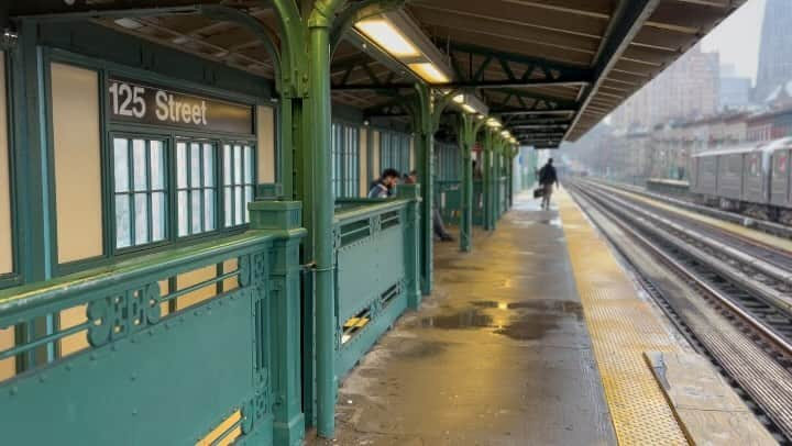 ラファエル・スバージのインスタグラム：「Harlem 125th street.  The #1 train comes into the station. #newyork」