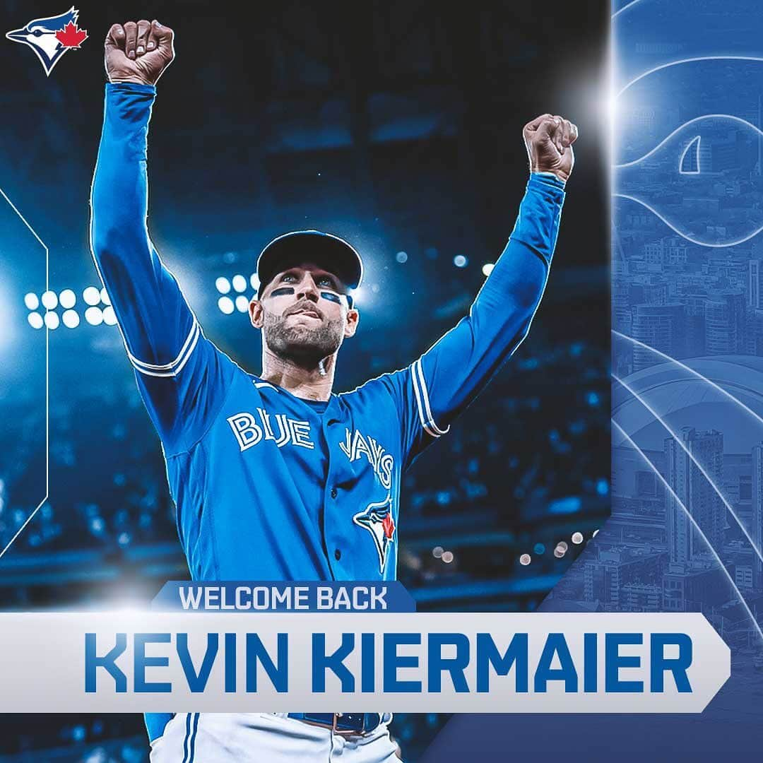 トロント・ブルージェイズのインスタグラム：「The Outlaw Returns 🤠  OFFICIAL: We’ve signed 4x Gold Glove Award Winner, 3x Fielding Bible Award Winner, 2x Defensive Player of the Year, and Platinum Glove Award Winner Kevin Kiermaier to a one-year contract!」