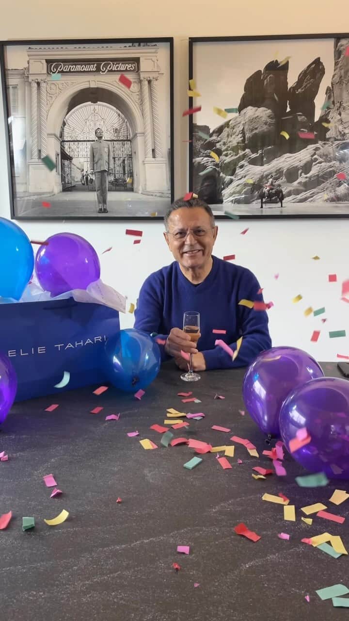 エリータハリのインスタグラム：「May the New Year bring you happiness, peace, prosperity & a new glammed out wardrobe!  Wishing you a joyous 2024!  Xoxo, Elie Tahari」