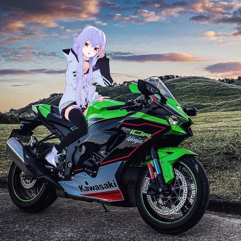 アズマリムのインスタグラム：「#またがリム #matagalim🛵  🛵Today's Motorcycle Twitter ID Yukibare Kawasaki Ninja ZX10R  ━━━━━━━━━━━━━  👉 What is #matagalim Azulim going to ride on your motorcycle. You can step over it! If you are a senpai who says,#matagalim, please post it!📪💕  またがリムしても良いよ！という優しいセンパイ方は、#またがリム で投稿もしくはDM等で送ってくれると嬉しいです🐈✨  #honda #hondamotorcycles #kawasaki #kawasakininja #zx10r #ninja #motorcycle #motorcyclelife #sepedamotor #バイク女子 #バイクのある風景 #バイク写真部」