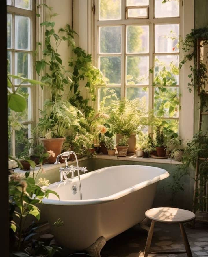 Neal's Yard Remediesのインスタグラム：「Good morning! It's Sunday, let's run a bath and soak up some well-deserved rest for our #SundaySoak. 🛁🍵⁠ ⁠ Which bath products do you use to unwind? Comment below... ☁️​⁠ ⁠ 📸@Pinterest」