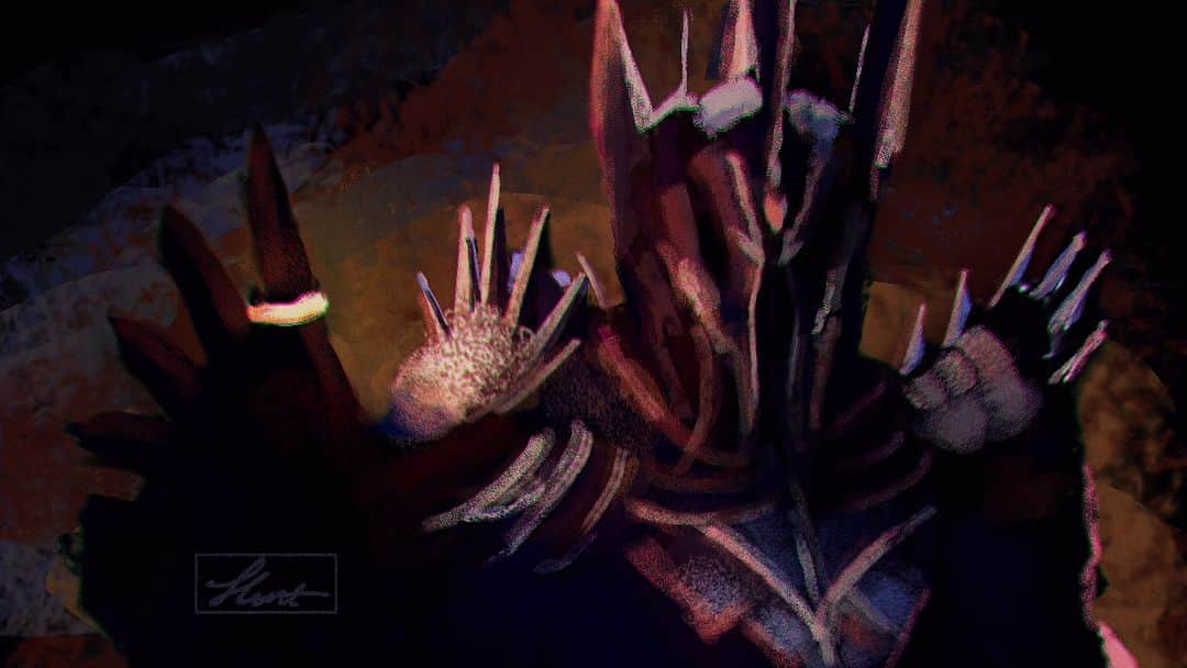 ハン・チャン（張行）のインスタグラム：「Sauron, the dark lord. January 2024 魔戒 #TheLordOfTheRings . . . #art #daily #painting #male #drawing #illustration #digitalpainting #dailyart #artoftheday #instaart #digitalart #huntsdrawing #fineart #portrait #lotr #thelordoftherings #sauron #dark #fantasy #tolkien #novel」