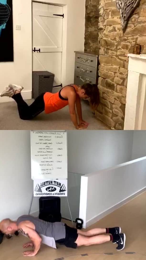 ニッキー・サンダーソンのインスタグラム：「Another awesome body weight set with @matt_nuttall1 ... hope you all enjoyed it 😊」