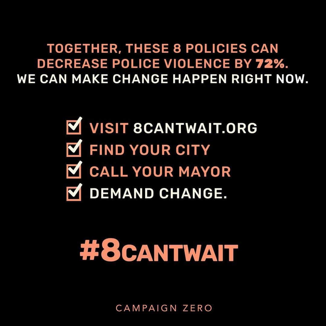 エリザベス・バンクスさんのインスタグラム写真 - (エリザベス・バンクスInstagram)「For anybody looking to use today to make a difference, get involved with @campaignzero #8CantWait  These 8 policies, when enacted together, reduce police brutality and killings by as much as 72% - LA has enacted 5 of them already. What about your city? Check the data, join the fight.」6月4日 3時10分 - elizabethbanks