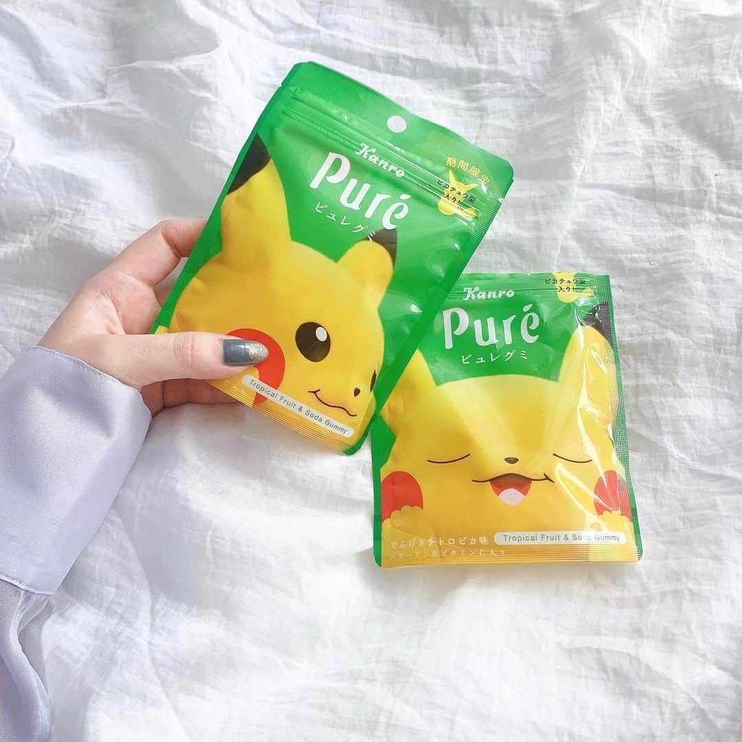 廣川奈々聖のインスタグラム：「ピカチュウいっぱい入ってた~ ⚡️っ ̫ -˘﻿ ﻿ ﻿ ﻿ #ピュレグミ#puregummy#トロピカ味」