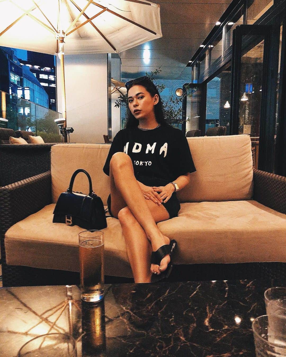 藤川ありすのインスタグラム：「__ お気に入りのTシャツは いよいよ明日 @blitt_official から再入荷♡ 新色も発売するよーお楽しみに🔥」