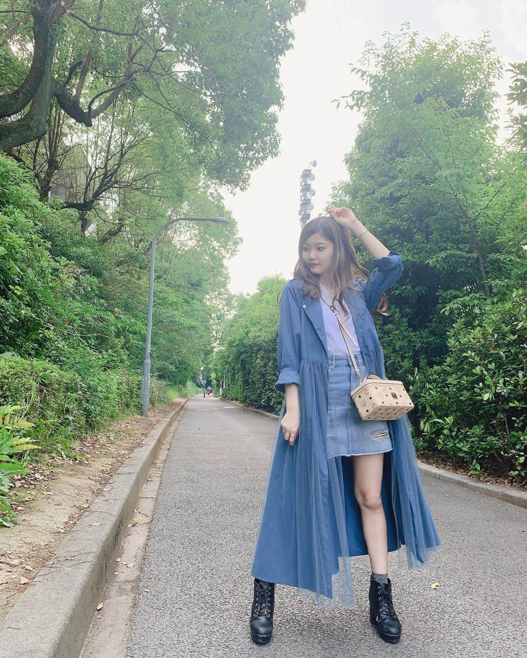 平田詩奈さんのインスタグラム写真 - (平田詩奈Instagram)「﻿ チュールワンピの﻿ 着回しコーデ👗♡﻿ ﻿ ﻿ #しいなのワードローブ」6月3日 23時26分 - shiina__0822