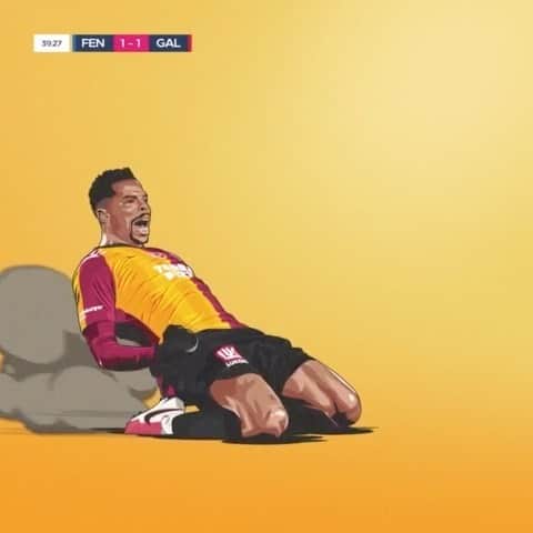 のインスタグラム：「Teshekkurler asist icin kardeshim @omerbayram19 💛❤️🤜🏼🤛🏾 #hepimizAslaniz 🦁」