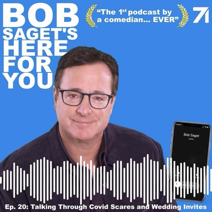 ボブ・サゲットのインスタグラム：「‪TODAY’S PODCAST: Amidst all the pain we are all going through, I call people to see how they’re doing. This ep is called: “Bob Talks Callers Through Covid Scares and is Invited to a Wedding.” @ApplePodcasts Listen & Subscribe at—> apple.co/bobsaget ‬- From @studio71us」