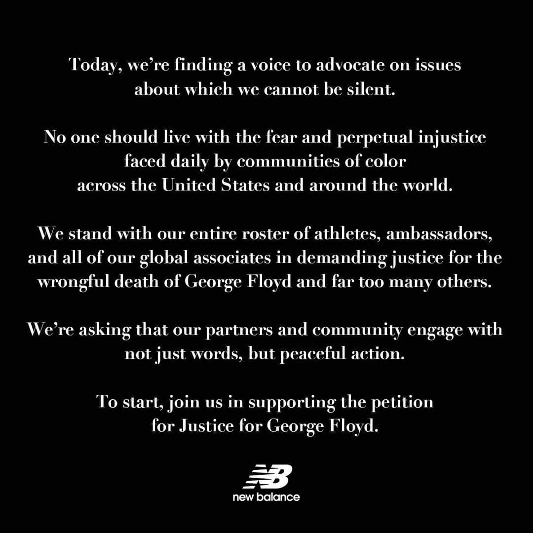 newbalanceのインスタグラム：「Not just words, but peaceful action.」