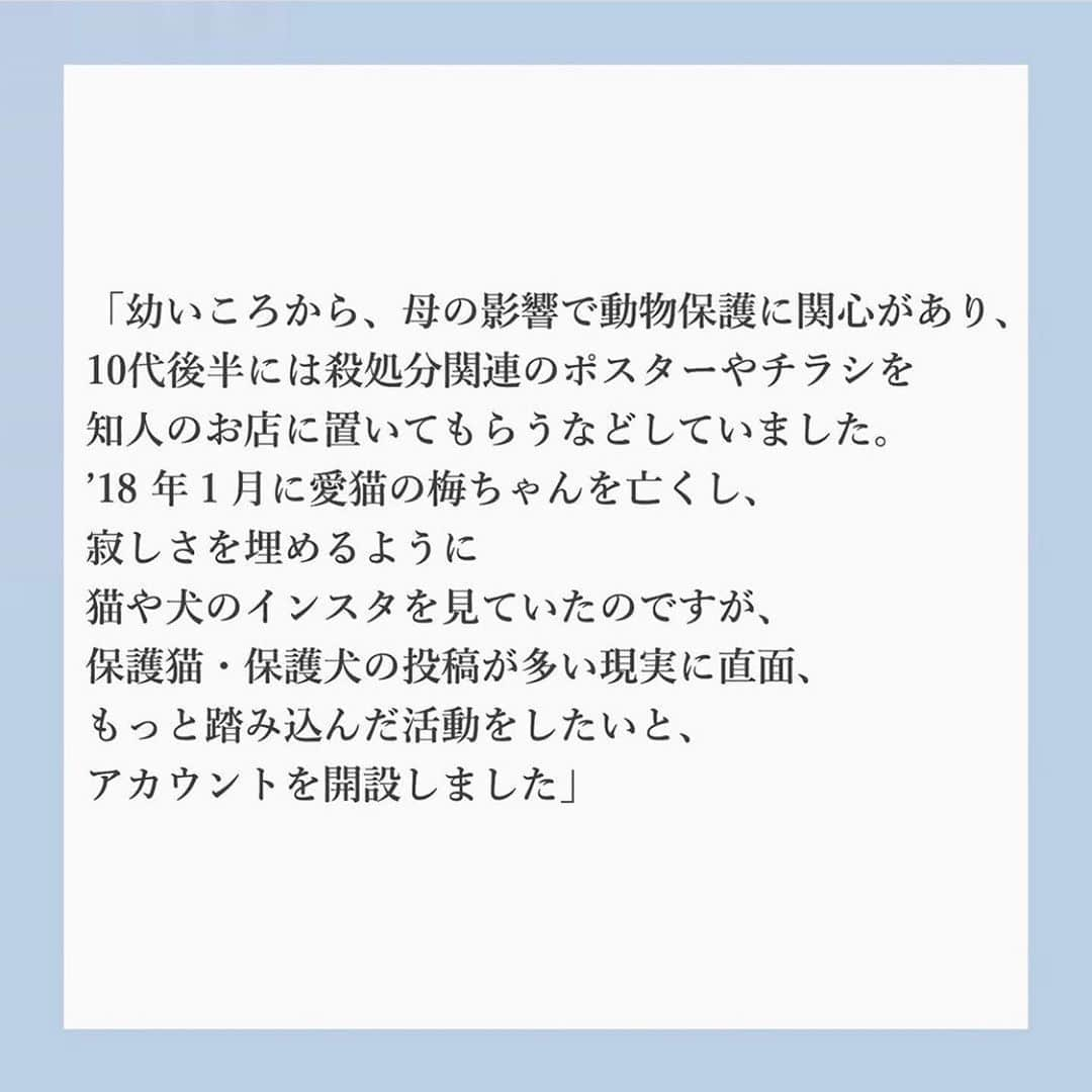 松島花さんのインスタグラム写真 - (松島花Instagram)「: 発売から随分と遅くなりましたが💦 「with 6月号」で動物愛護活動に ついてお話させて頂きました🐾 内容は「社会貢献」となっていますが、 正直、私としては社会貢献などと気負って やっているわけではありません。 . インタビューでお話しさせて頂きましたが、 元々、母が地域猫のお世話や避妊手術などの ボランティアをやっていた影響で小さい頃から 殺処分がある現実や保護猫、保護犬の存在を 知っていました。 8歳の頃から20年飼っていた愛猫の梅ちゃんの死で ペットロスに陥っていたところ、インスタグラムなどで 沢山の殺処分間近な保護猫、保護犬をみて、改めて 動物たちの為に自分でできることをやらなきゃ！　 殺処分をなくしたい！この子たちを助けたい！と　 強く思ったことをきっかけに 2018年4月18日に動物専用インスタアカウント 　@hana_matsushima_animal を開設しました🐾 . ただ、この活動は生半可な気持ちではやれない。 出来ないからと直ぐにやめるわけにはいけないと 悩みました。やるからには、少しでも、1匹でも 多くの命を繋ぎたいとの思いですが、全国の ボランティアの方々に日々助けられ頑張っています🐕♡🐈 . #花アニマル #命の期限  #殺処分反対 #里親になる選択を . @with_magazine.jp #Regram #Repost via @PackeDApp #PackeDApp  世界は「誰かのため」の連鎖でまわってる！ こんな時代だからこそ初めての社会貢献、 してみませんか？🌏✨ 環境のこと、地域のこと、災害のことetc... 問題が山積みの今、 ”何かしなくては”の思いが芽生え始めた一方で、 ”何をしたらいいのか”と迷うあなたのために、 無理なく始められる「社会貢献」、探してみました☺️💗今回は、松島花さんにお話を伺いました🐕🐩🦮🐕‍🦺」5月30日 22時58分 - hana_matsushima_official