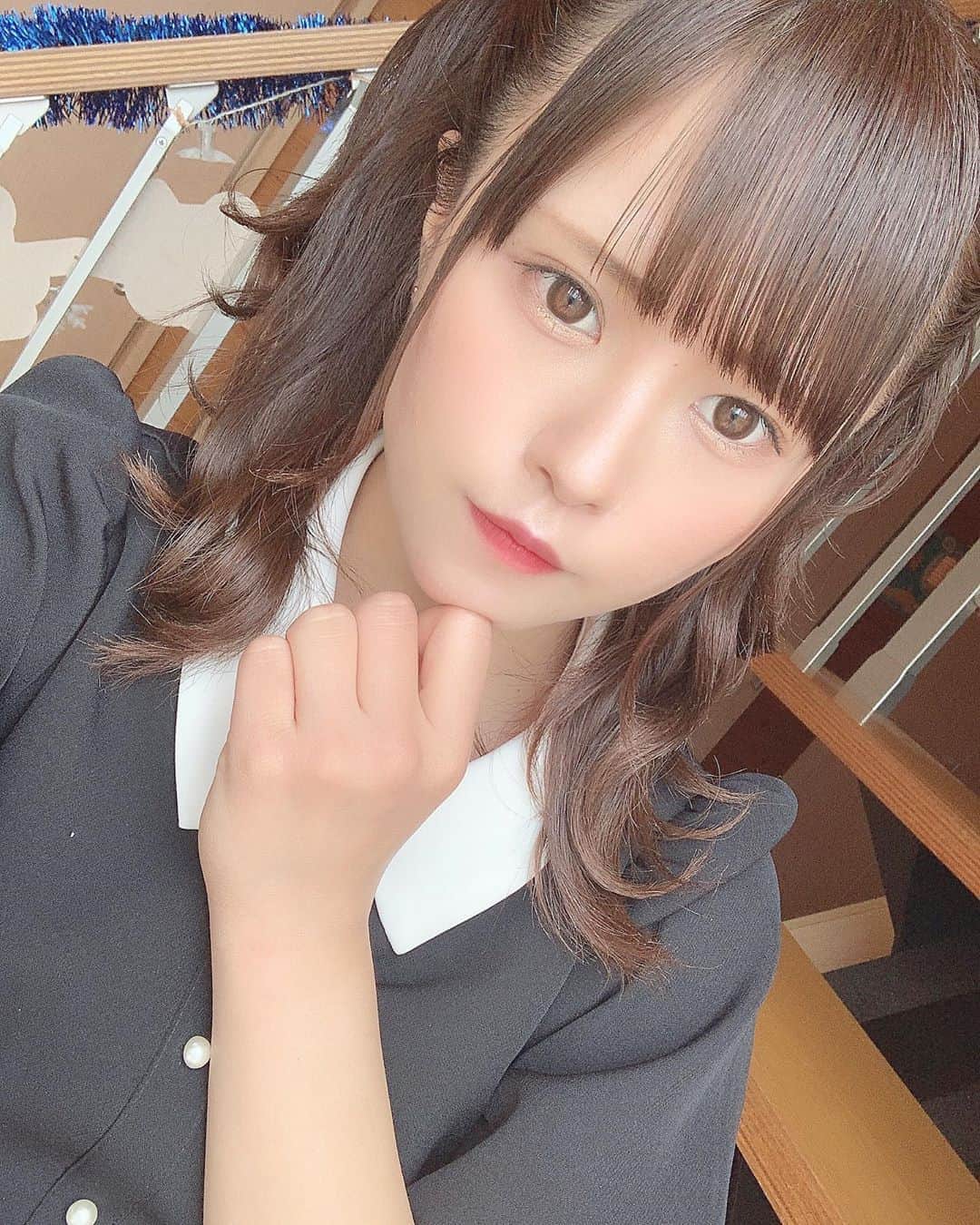 のインスタグラム：「はーふちゅいんんん！！ ワンピース @anmille.official  #ハーフツイン #ヘアアレンジ #アンミール #anmille #ワンピース #量産型コーデ」