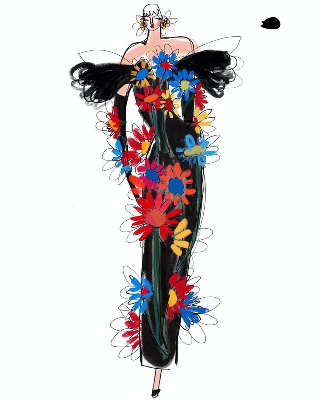 Moschinoさんのインスタグラム写真 - (MoschinoInstagram)「#Repost @annienaran ・・・ Wearing a work of art from  @moschino 🌷🥀🌸 #moschino @itsjeremyscott #art #artwork #fashionillustration #illustration #artist #fashionblogger #style #designer #fashiondesigner #runway #couture #fashionmagazine #wallart #flowers #floral #outfit #colorful #artistsoninstagram #sketch #sketching #draw #drawing」5月31日 0時03分 - moschino
