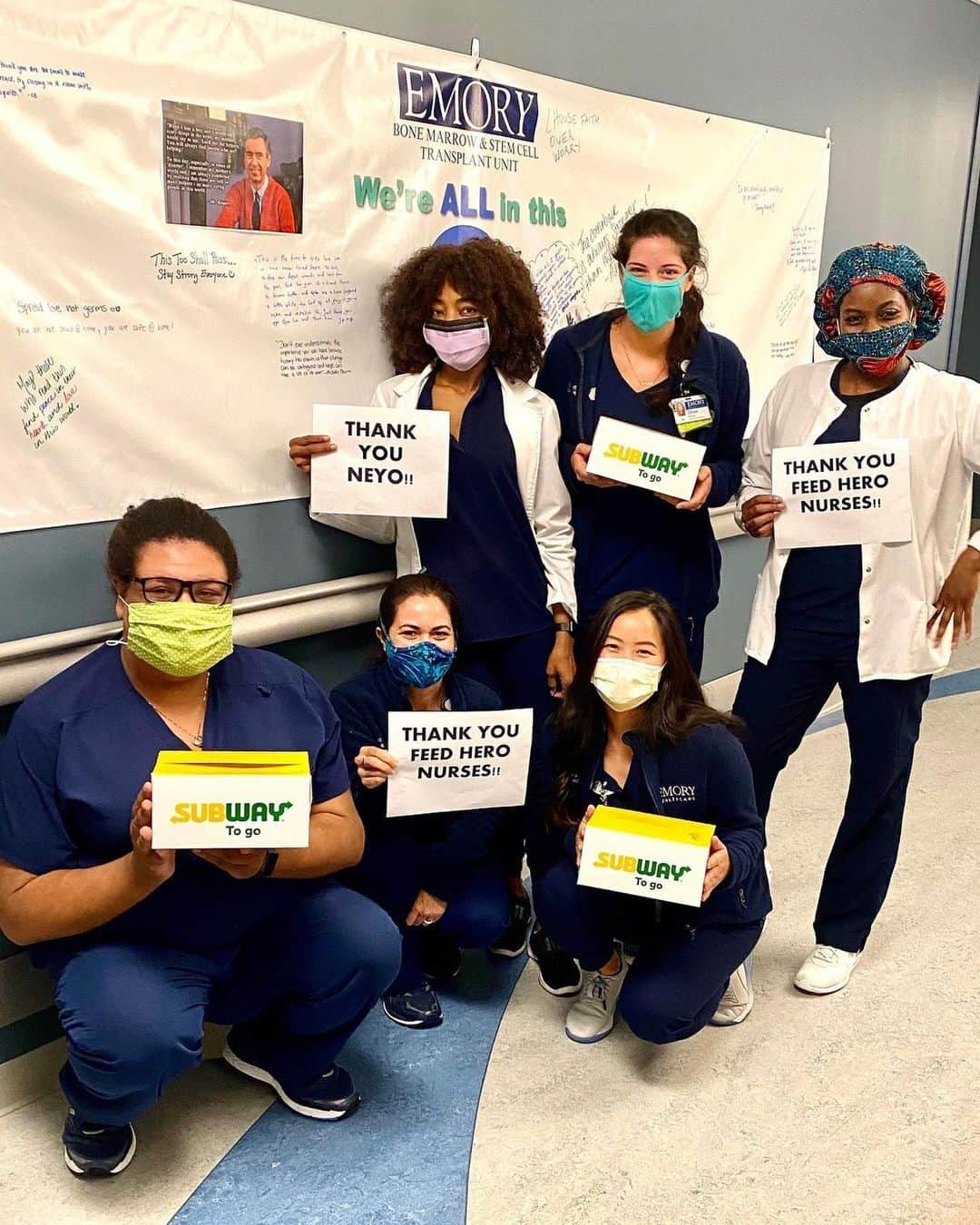 NE-YOさんのインスタグラム写真 - (NE-YOInstagram)「I’m grateful to @postmates and @feedheronurses for allowing me the opportunity to send dinner to the front line nurses at Emory Hospital last night. 🙏🏾 I appreciate you so much and the sacrifices you are making for my family and everyone in the community. It’s crazy that we live in a world where doing the right thing is no longer the norm. The fact that you’re sacrificing your own well being and time with your families to help serve others during this time is incredible. THANK YOU.」5月31日 3時02分 - neyo