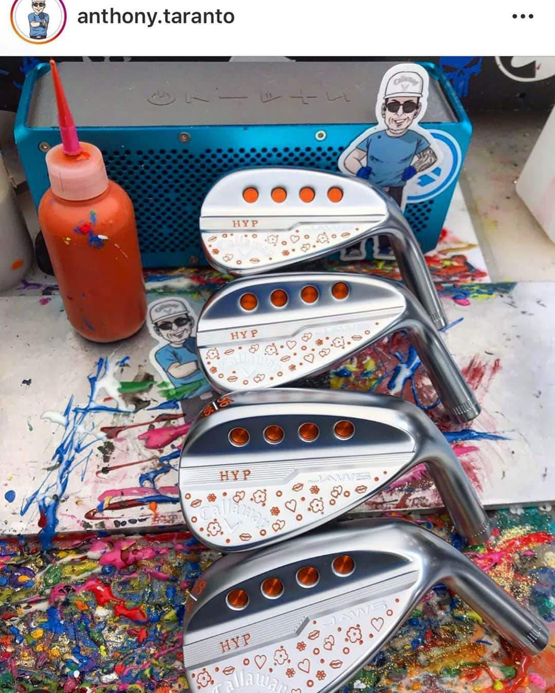 パク・ヒヨンさんのインスタグラム写真 - (パク・ヒヨンInstagram)「Thank you my friend @anthony.taranto @callawaygolf 🏌🏻‍♀️ if anybody wants own special wedges go check it out! He is a club magician!」5月31日 3時22分 - heeyounglpga