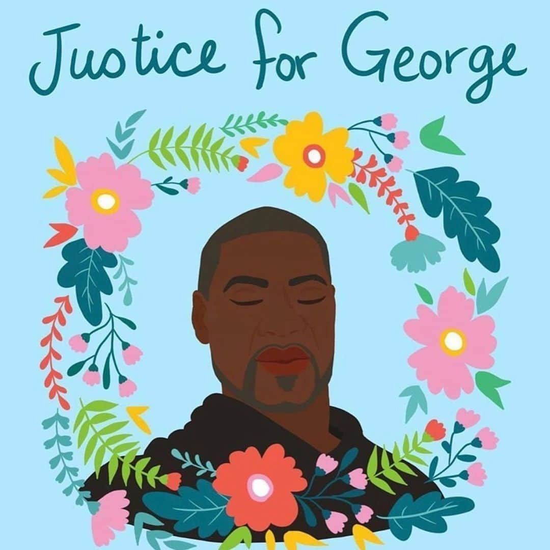 エミリー・ヴァンキャンプのインスタグラム：「#blacklivesmatter #justiceforgeorge #justiceforbreonna #justiceforahmaud  Time to listen,stand together and take action. Enough is enough. . . 🎨by @shirien.creates」