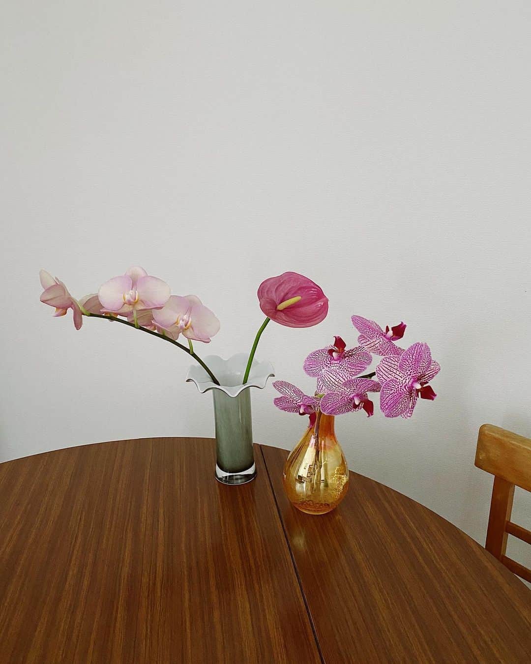 上原歩さんのインスタグラム写真 - (上原歩Instagram)「かわいい花瓶をみつけて かわいいお花も挿し みるたび可愛いねって声かけてる🌺 ・ #love #flower #life  #はなのあるくらし」5月31日 9時13分 - ayumiuehara