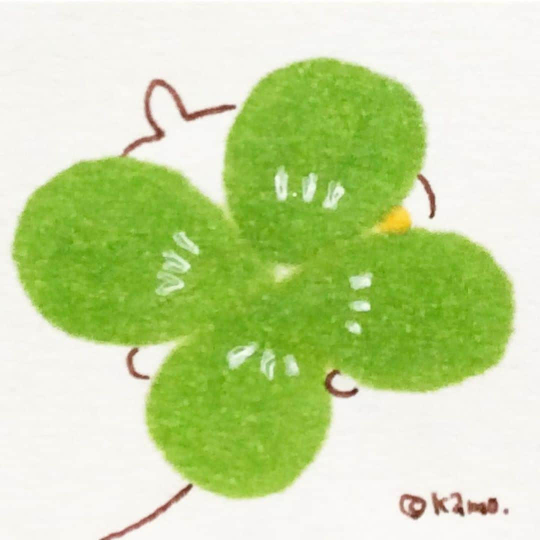 カモさんのインスタグラム写真 - (カモInstagram)「どうぞ！ #クローバー#Clover#イラスト#illustration#ウサギタケ#usagitake」5月31日 9時54分 - illustratorkamo