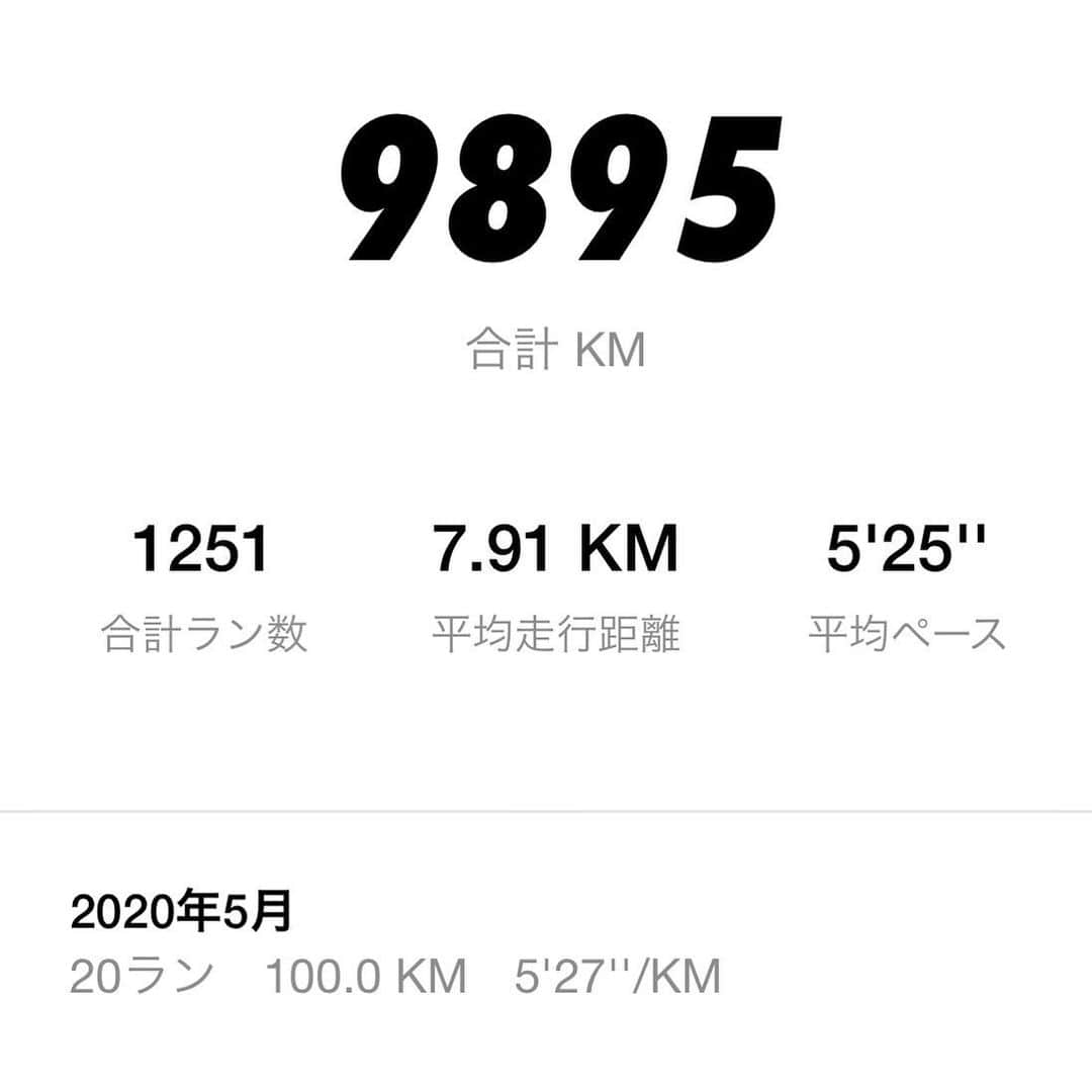 オカモト"MOBY"タクヤさんのインスタグラム写真 - (オカモト"MOBY"タクヤInstagram)「今月も #Running #100km 到達。 #nikeplusrunning で測り始めてから #10000km まであと105km。」5月31日 10時45分 - moby_scoobiedo