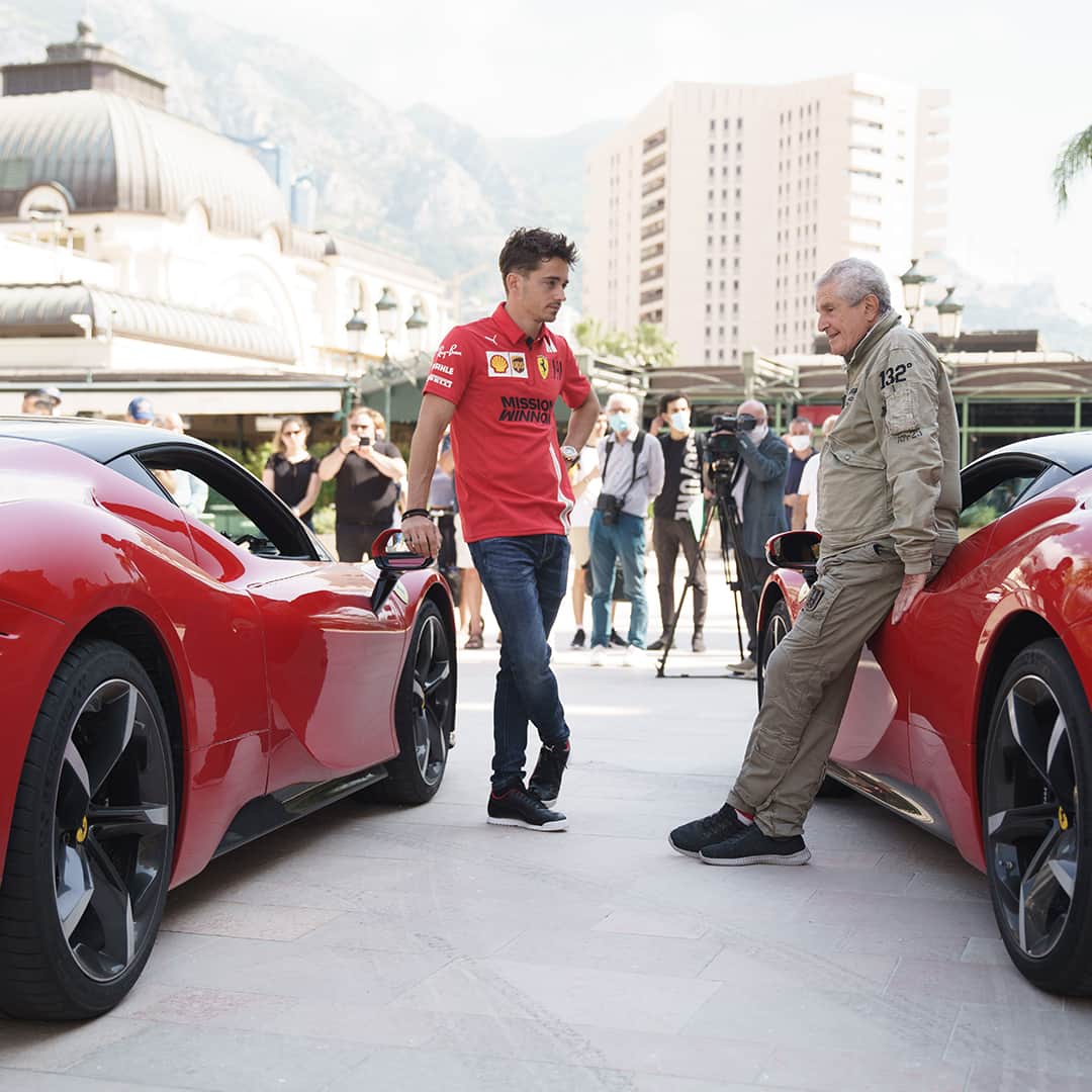 フェラーリさんのインスタグラム写真 - (フェラーリInstagram)「That’s a wrap: director, @claudelelouch, and ‘actor’, @Charles_leclerc, close #LeGrandRendezVous. Stay tuned for the feature debut. #Ferrari #FerrariSF90Stradale」6月1日 0時00分 - ferrari