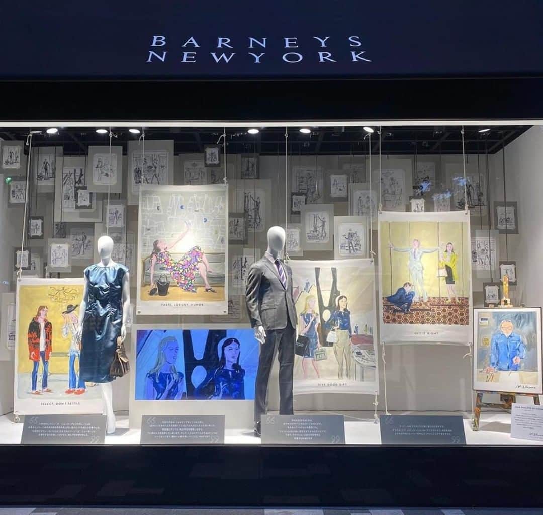 barneysnyofficialさんのインスタグラム写真 - (barneysnyofficialInstagram)「Painter and illustrator @jeanphilippedelhomme, whose work can be seen in iconic Barneys New York ad campaigns, on display in the Barneys Japan windows. (#repost @barneysjapan)」6月1日 0時28分 - barneysny