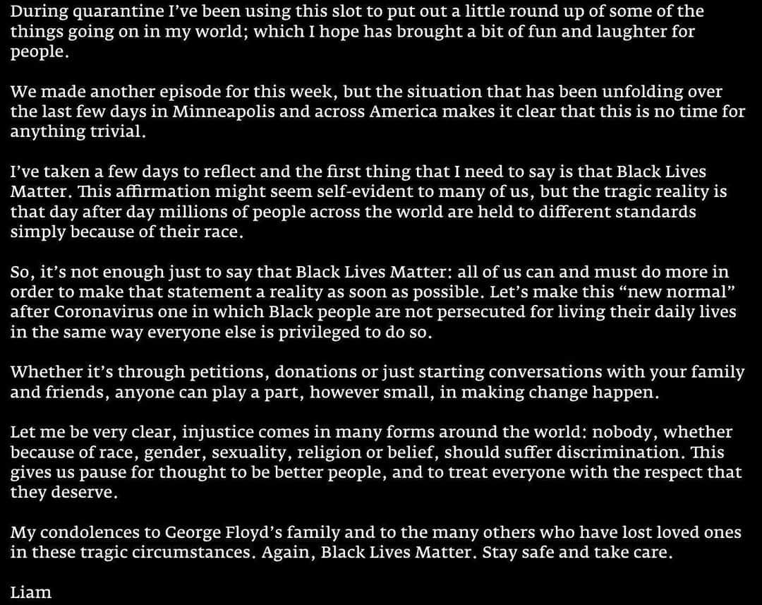 リアム・ペインさんのインスタグラム写真 - (リアム・ペインInstagram)「#BlackLivesMatter  Link in bio.」6月1日 1時06分 - liampayne