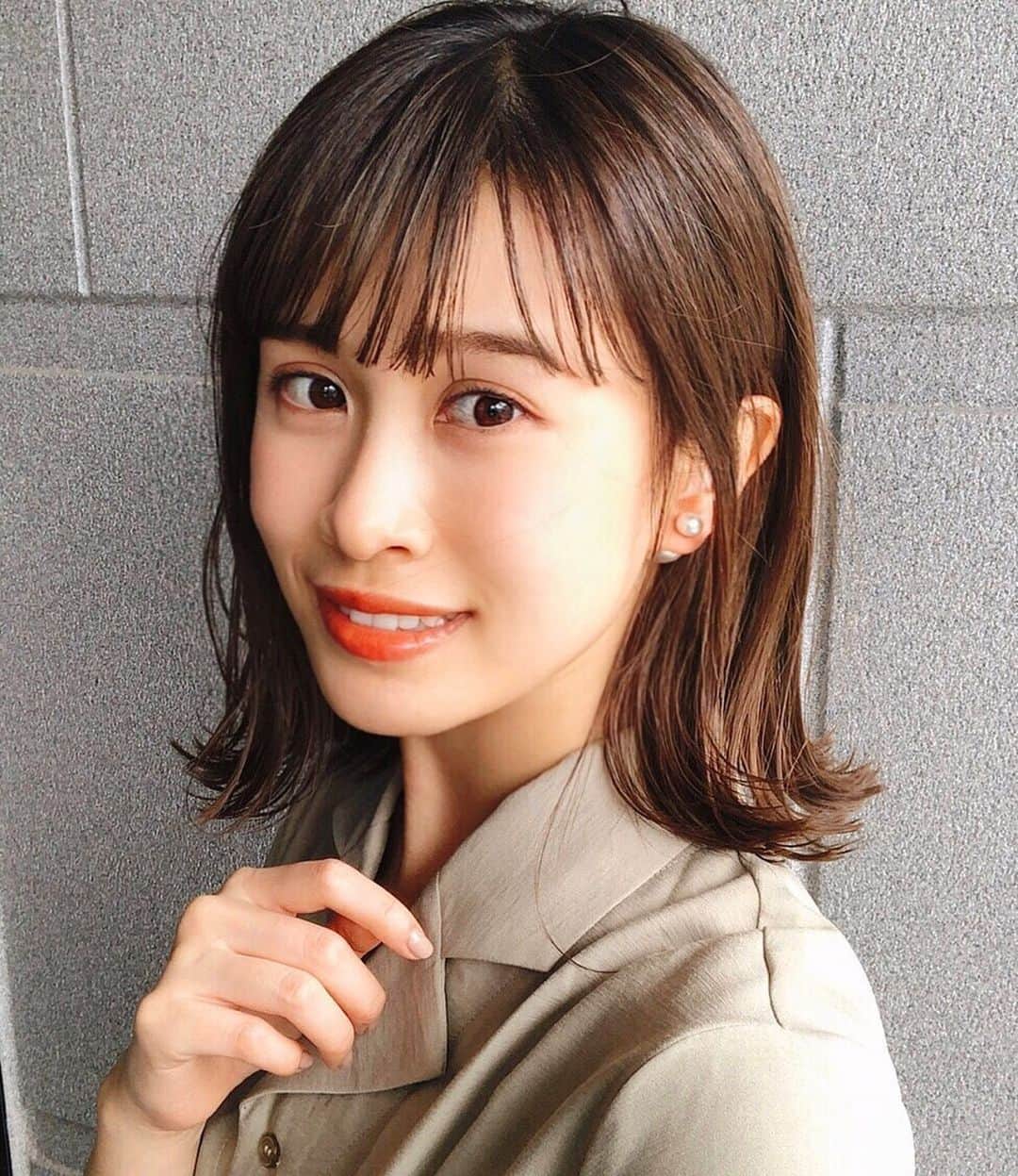 二宮栄希子のインスタグラム：「* 切っちゃっタァ  気付いたらいい感じになってて… 特に彩乃さんがつくる前髪、好き。 もはや彩乃さんが好き。  コロナ対策ばっちりで快適でした ありがとうございました◡̈︎✂︎ @ayanon_hair  @masaki.k_」