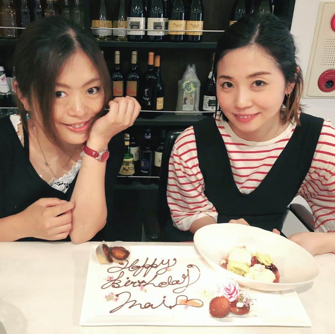 星村麻衣のインスタグラム：「久々の外食🍴 1日1組限定のイタリアンのお店へ。 先月の誕生日のお祝いまでしてもらいました🙏 #lunch #ボトルス #美食倶楽部」