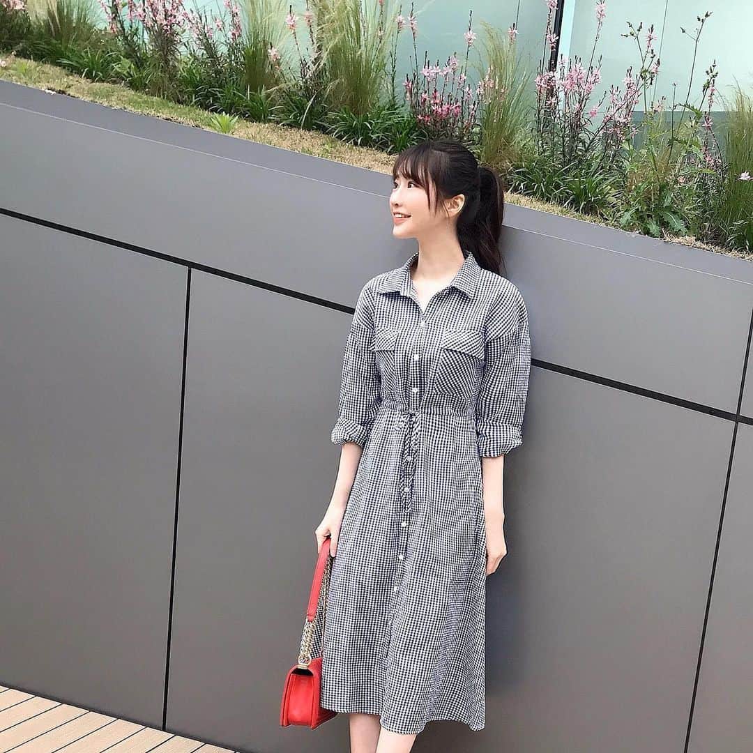 Machikoさんのインスタグラム写真 - (MachikoInstagram)「ギンガムチェック🍒 #fashion  #onepiece : @envylook_japan  #envylook#envylook_japan#エンビールック」5月31日 22時57分 - machiko.06