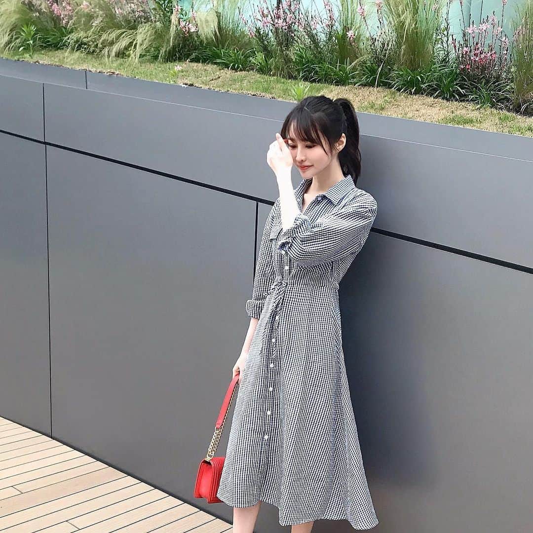 Machikoさんのインスタグラム写真 - (MachikoInstagram)「ギンガムチェック🍒 #fashion  #onepiece : @envylook_japan  #envylook#envylook_japan#エンビールック」5月31日 22時57分 - machiko.06