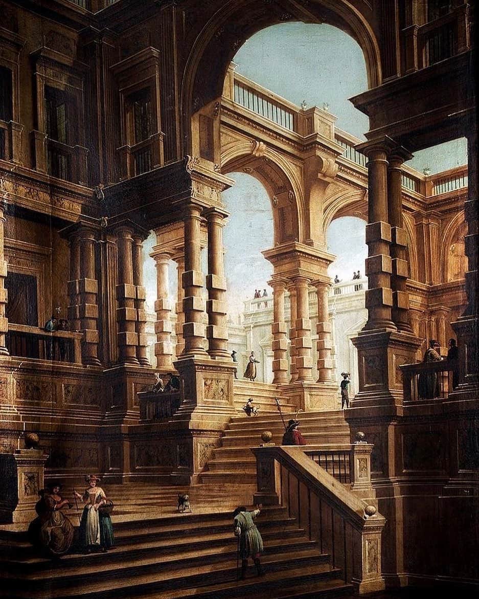 PSNYさんのインスタグラム写真 - (PSNYInstagram)「Life is short, art long, opportunity fleeting, experience treacherous, judgement difficult. – Hippocrates .  Image credit: Studio of Giuseppe Galli Bibiena (1696-1757) A capriccio of a baroque palace with numerous figures on the steps and terraces」5月31日 23時17分 - oliasaunders