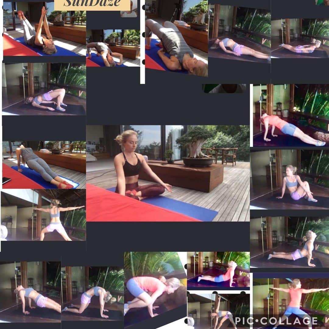 アンジェリカさんのインスタグラム写真 - (アンジェリカInstagram)「Respira...🙌,fazer yoga me faz ter a sensação de plenitude e paz ,nesses dias de isolamento meu professor de yoga Fernando fotografa  sempre a tela do computador durante a aula e fiz essa montagem , vamos começar a semana cuidando da nossa energia vital com amor e comprometimento! Se cuida🌟#prana #ashtanga #yoga」6月1日 10時40分 - angelicaksy
