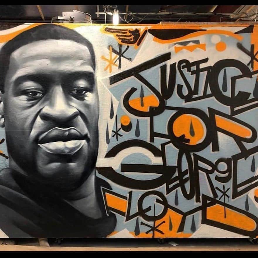 ヒル・ハーパーさんのインスタグラム写真 - (ヒル・ハーパーInstagram)「Big George Floyd, you matter.  #blacklivesmatter #saytheirnames #justice  Mural by @ewfrank sent by my friend @danieljamesphotos」6月1日 2時05分 - hillharper