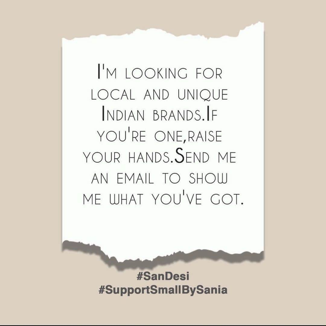 サニア・ミルザさんのインスタグラム写真 - (サニア・ミルザInstagram)「Hi guys!  Let’s encourage each other to support local now more than ever.  #SupportSmallBySania is my way of giving back to the community during this time.  Calling out to brands, designers, craftsmen, properties, resturants; basically anything made in India - DM or write to me with your details and I would love to give 20 of my favorite picks a shoutout on my social media! #SanDesi Email address in bio」6月1日 3時22分 - mirzasaniar