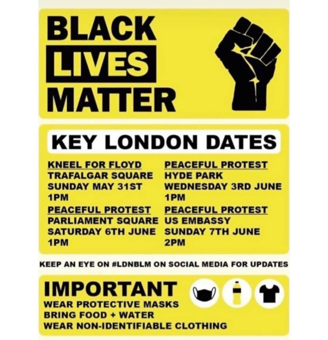 LOVE MAGAZINEさんのインスタグラム写真 - (LOVE MAGAZINEInstagram)「As #BlackLivesMatter peaceful protests begin to take place in London and around the world, @ldnblm is the account providing key information on how to stay safe. Swipe to see more.」6月1日 3時23分 - thelovemagazine