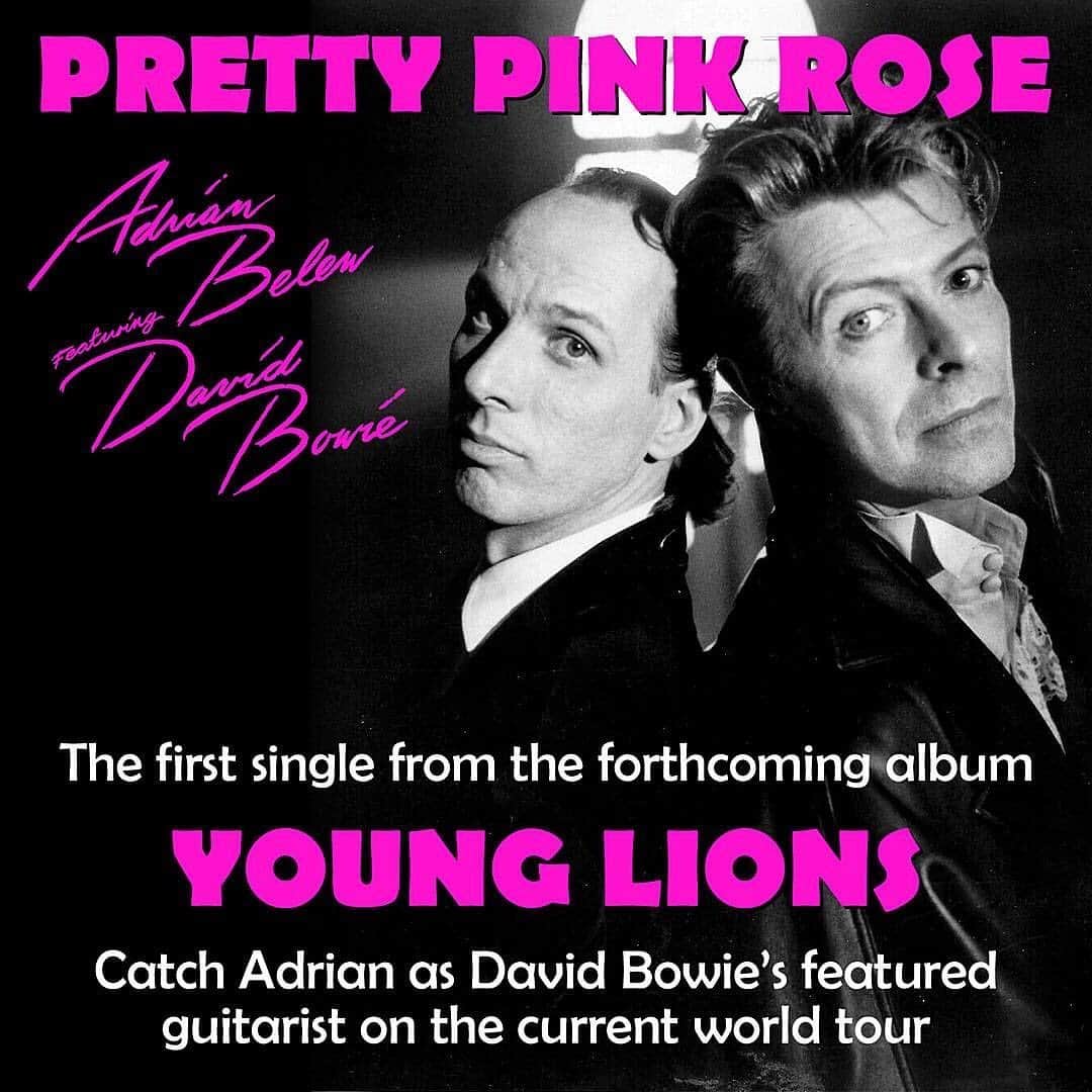 デヴィッド・ボウイさんのインスタグラム写真 - (デヴィッド・ボウイInstagram)「PRETTY PINK ROSE IS THIRTY “The left wing’s broken, The right’s insane”  Before we say goodbye to May 2020, it’s worth marking the 30th anniversary of an oft-overlooked single, released sometime in May 1990.  Issued ahead of the Adrian Belew album, Young Lions, from whence it came, Pretty Pink Rose was a Bowie composition billed as a duet and performed practically every night on the 1990 Sound + Vision Tour.  While we love it here at DBHQ, the song does seem to divide fans, but perhaps not quite as much as the video featuring Bowie, Belew and Julie T. Wallace.  Make up your own mind about that, here: https://smarturl.it/PrettyPinkRoseVimeo (Temp link in bio)  FOOTNOTE: The closing track on Young Lions was a Belew/Bowie composition sung by Bowie, called Gunman.  #BowieBelew  #PrettyPinkRose」6月1日 4時27分 - davidbowie