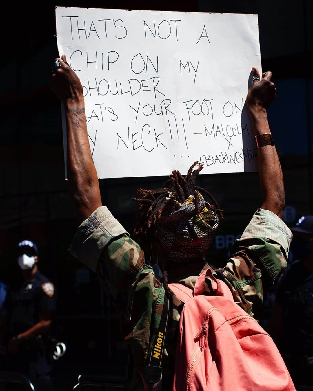のインスタグラム：「Today at the Barclay’s Center, Brooklyn #blacklivesmatter」