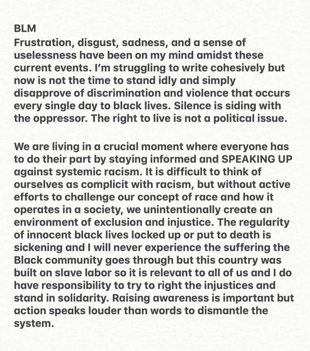 白石阿島さんのインスタグラム写真 - (白石阿島Instagram)「#blacklivesmatter #nojusticenopeace here are some organizations you can donate to if you have the means: @reclaimtheblock @blackvisionscollective @brooklynbailfund @nationalbailout @blklivesmatter  Also, GOOGLE ‘how to help black lives matter’ and keep yourself updated.」6月1日 5時32分 - ashimashiraishi