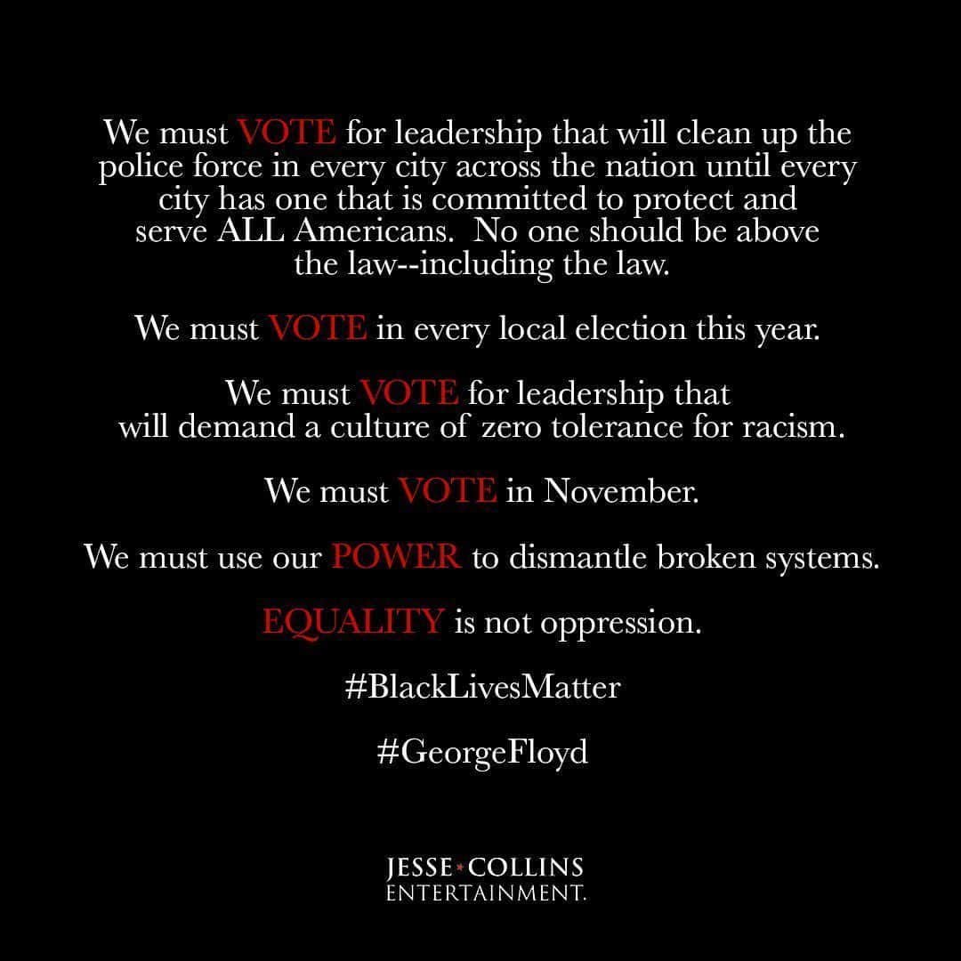 のインスタグラム：「We must.  #BlackLivesMatter #repost @jessecollinsent」