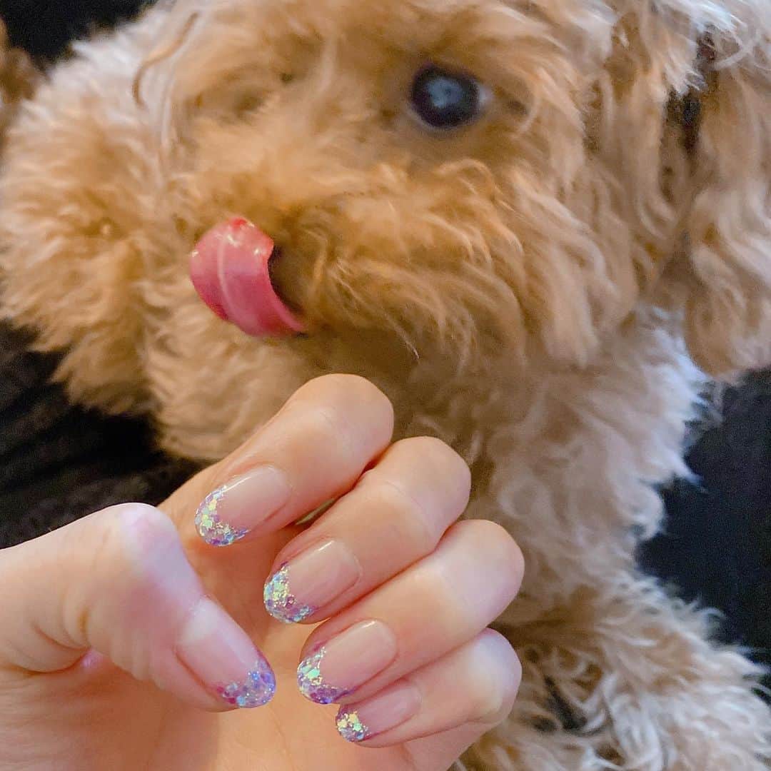 のインスタグラム：「セルフジェルネイル💅✨ 紫陽花カラーにしたよ💙💜 #nails  #selfnail  #えれな」