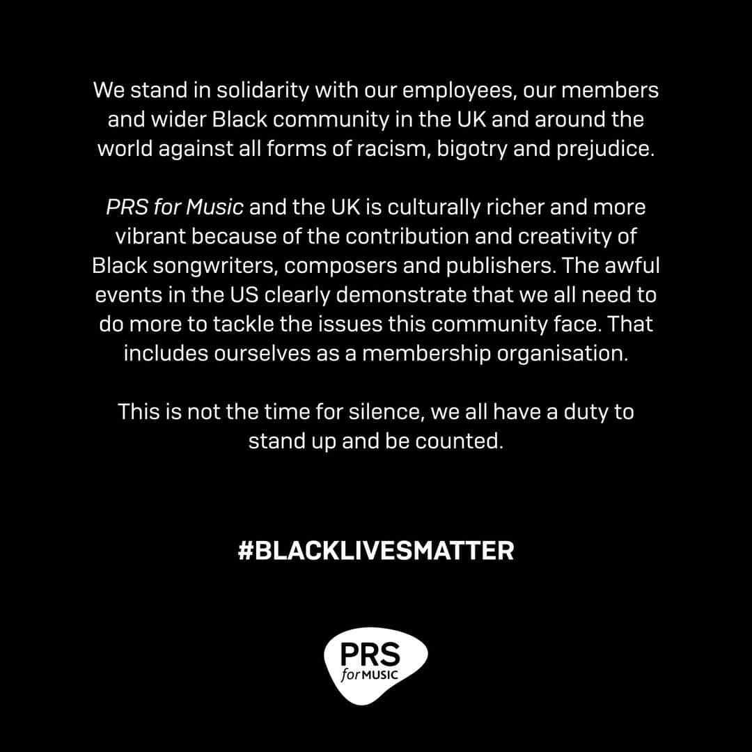 PRS for Musicさんのインスタグラム写真 - (PRS for MusicInstagram)「https://blacklivesmatters.carrd.co/ #BlackLivesMatter」6月1日 19時41分 - prsformusic