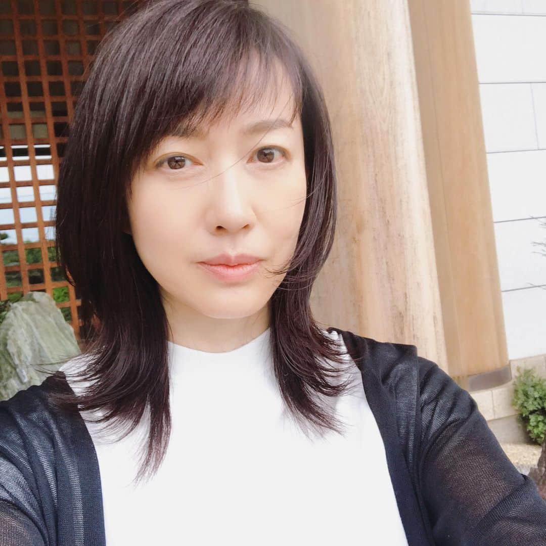 森口瑤子さんのインスタグラム写真 - (森口瑤子Instagram)「. . きれいな薔薇だなあ。 名前、、忘れてしまった。 うーん。うーん。 . #薔薇の名前 #前髪を切りましたとさ .  #後ろにあるのはパクチーの花」6月1日 16時11分 - yokomoriguchi_official