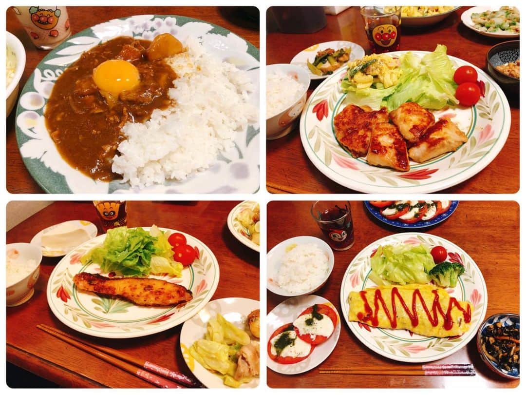 土井杏南のインスタグラム：「自粛期間中は、やる！と決めて作りました🍳色々なお皿が欲しくなる、、。最後の写真は、とっても美味しかったのでおまけ。オススメです🍞 #おうちごはん  #卵とトマト多め #揚げ物はまだ怖い #boloniya」