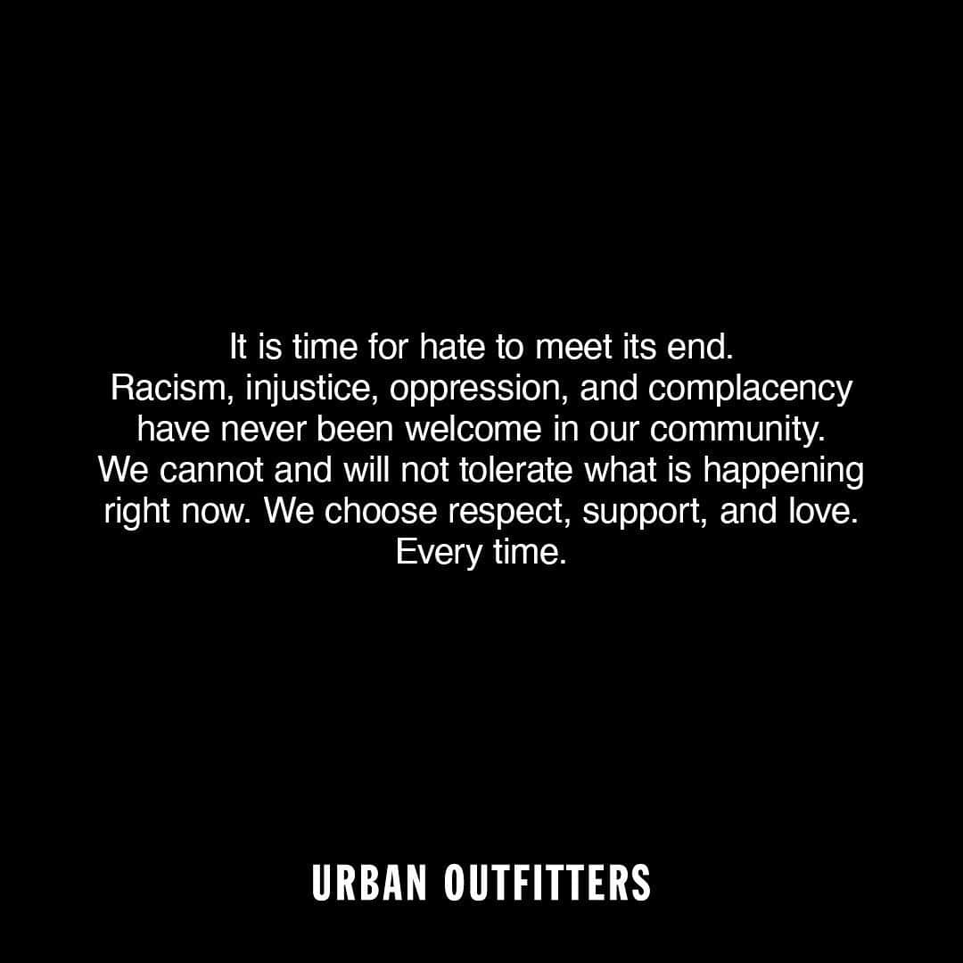 Urban Outfittersさんのインスタグラム写真 - (Urban OutfittersInstagram)「Yesterday. Today. Tomorrow. Every day.  Community is the foundation on which our brand was built. You — every single one of you — define what we do, and compel us to try harder still. Our collective allegiance to act,  to do more,  to do better  and be better,  is and shall remain our highest priority.」6月1日 22時00分 - urbanoutfitters