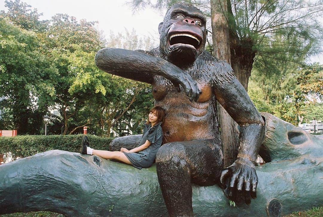 辻詩音のインスタグラム：「[おうちでエア旅行 32] いついかなるときに見ても、クレイジーなシンガポールの公園「ハウパーヴィラ」 また行きたい、この時より遊びの腕を磨いた今ならもっと楽しいことができる自信がある！🏰 📸 @awfoo ❣️ #シンガポール #hawparvilla #ハウパーヴィラ #singapore #辻詩音 #タイガーバーム #travel #trip #singaporetrip #女子旅 #girlstrip」