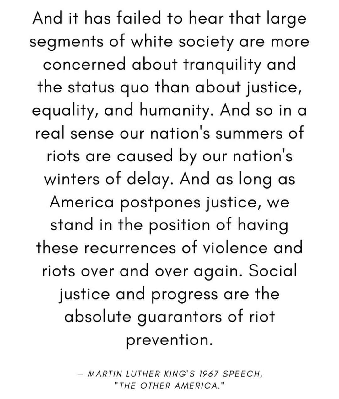 ミッチェル・コリンズさんのインスタグラム写真 - (ミッチェル・コリンズInstagram)「I was emotional reading this excerpt from Martin Luther King’s 1967 speech “The Other America” on the air this morning, as over 50 years later every word is still just as powerful and sickeningly just as true. This appeared in @psych_today’s “The Psychology of Rioting” by Joe Pierre, which I’ve linked to in my bio. Change begins when you look outside of your bubble. This is a fight for the right to live. Fight for what is right. #blacklivesmatter」6月2日 0時06分 - michcoll