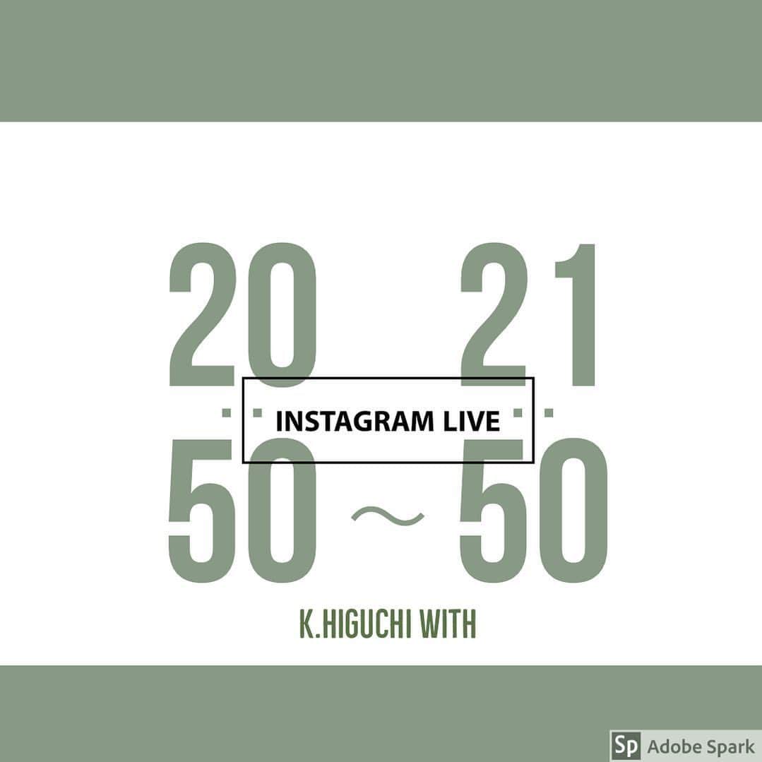 樋口和真のインスタグラム：「Today's LIVE 20:50〜21:50」