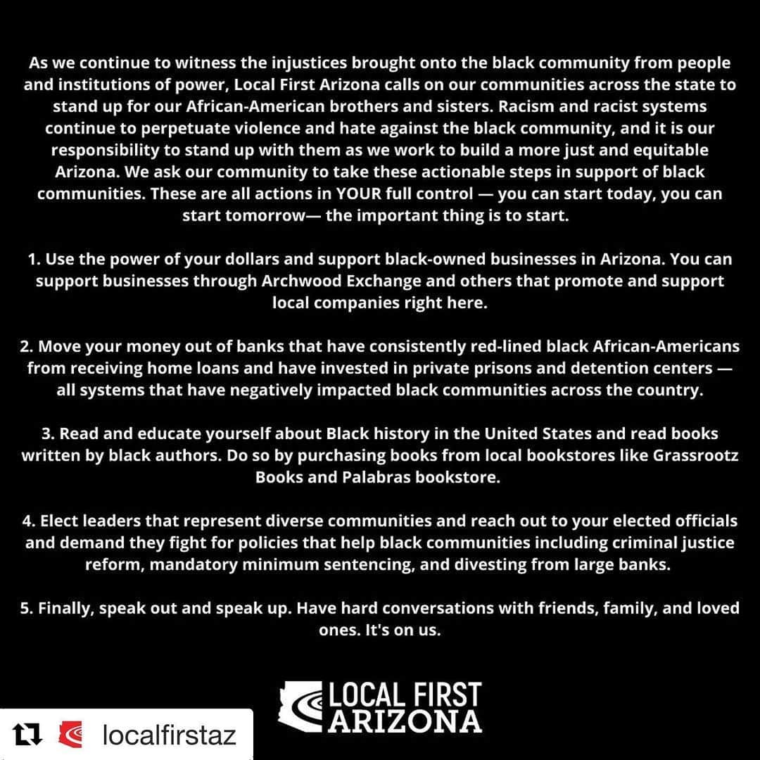 Jimmy Eat Worldのインスタグラム：「We’d like to echo the sentiments and suggestions from our very wise friends at @localfirstaz  This is a time for us to listen and learn to find ways we can be a part of the solution and not part of the problem.  #justiceforgeorgefloyd  #blacklivesmatter」