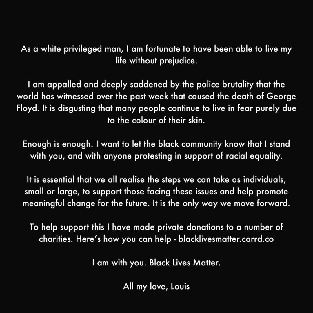 のインスタグラム：「#BlackLivesMatter」