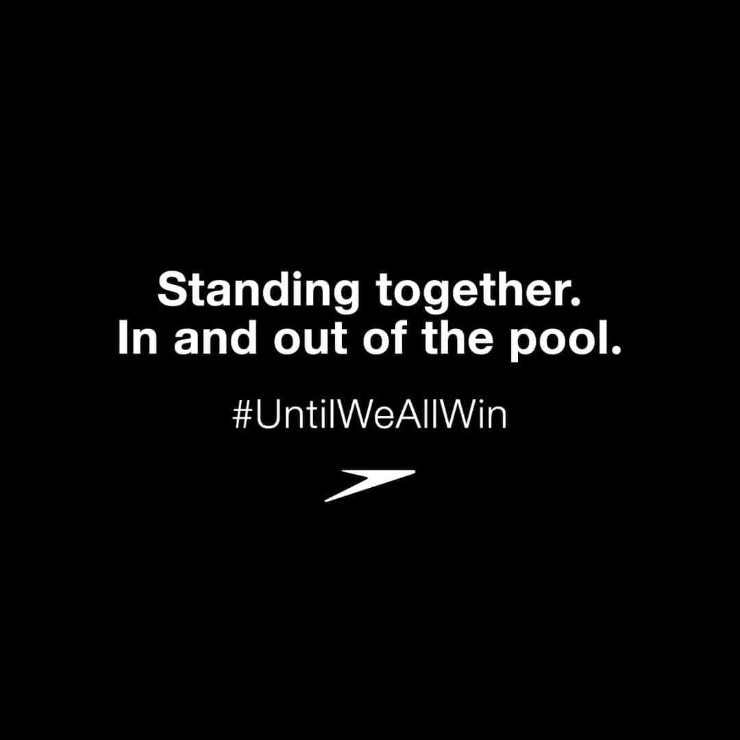 スピードさんのインスタグラム写真 - (スピードInstagram)「No matter your race, gender or religion - The water and the world around it should be for EVERYONE. We’re standing together in the name of unity and equality.  #UntilWeAllWin」6月2日 3時15分 - speedo